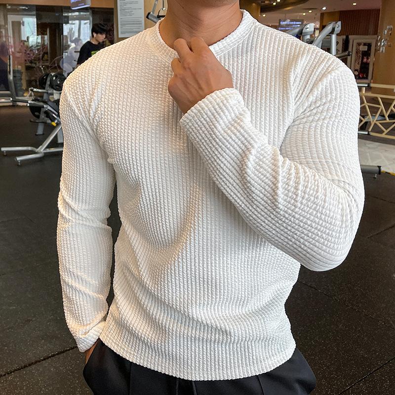 Spring and Autumn T-shirt Men's Shirt Loose Top Street Clothing T-shirt-Veeddydropshipping