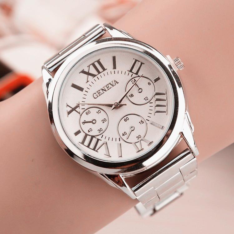 3 Eyes Silver Geneva Casual Quartz Watch Women Stainless SteeL-JW00929-Veeddydropshipping