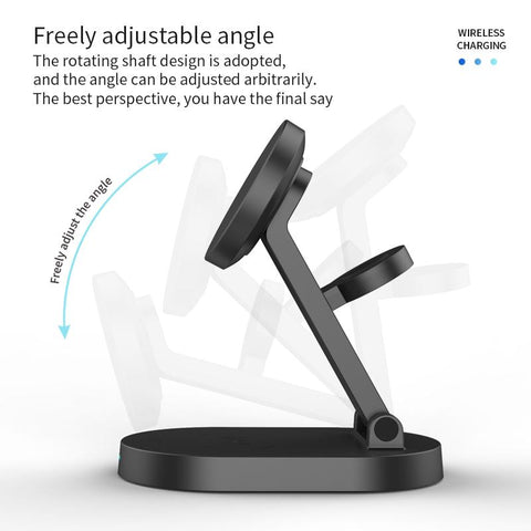 3 in 1 100W Magnetic Wireless Chargers Stand For iPhone-PA01066-Veeddydropshipping