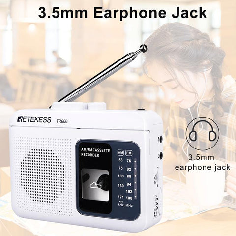 Cassette Playback Radio FM/AM Portable Radio Voice Recorder Support -CE01079-Veeddydropshipping