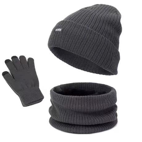 Women Knitted Hat Caps Velvet Head Hood-WF01244-Veeddydropshipping