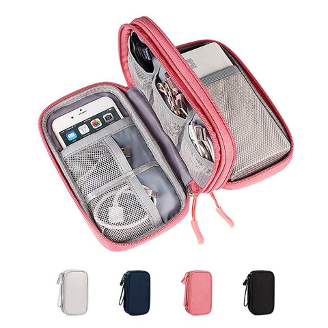 Mobile Phone Power Adapter Charger Cables Waterproof Pouch Bag-Veeddydropshipping