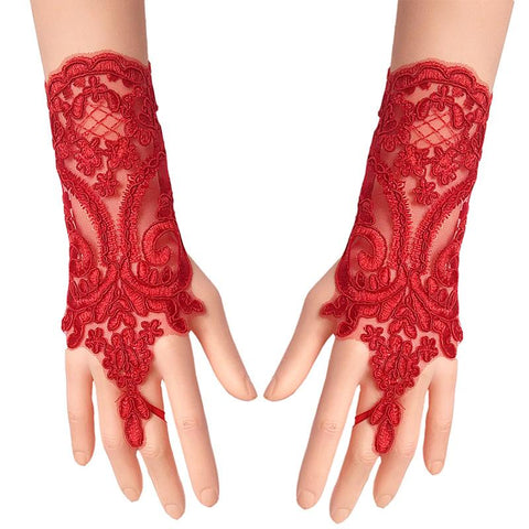 Lace Gloves Bow Sleeves Sexy Women-WF01233-Veeddydropshipping