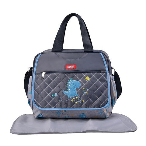 Diaper Bag Embroidered Dinosaur Pattern Tote Bag Crossbody Cartoon Baby-TB00243-Veeddydropshipping