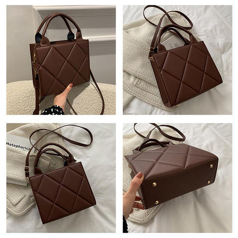 Trendy Plaid Pu Leather Crossbody Bags Fashion Ladies Handbags-BS00143-Veeddydropshipping