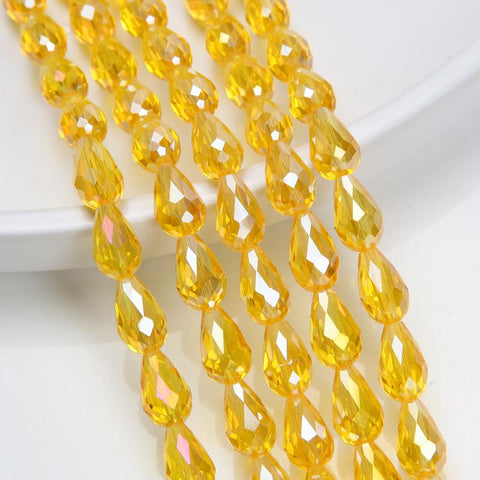 Spacer Water Drop Beads Shine Glass Crystal Bead-JW01496-Veeddydropshipping