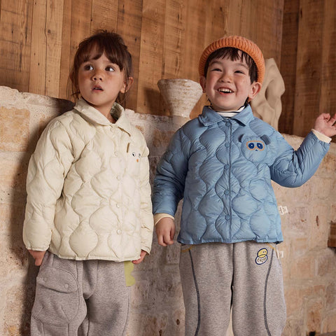 Baby Toddler Boys Girls Down Puffer Jacket Polo Collar-TB01007-Veeddydropshipping