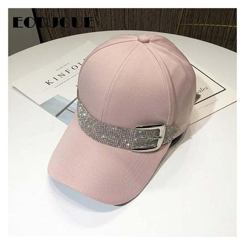Fashion Rhinestone Belt Baseball Caps-WF01359-Veeddydropshipping