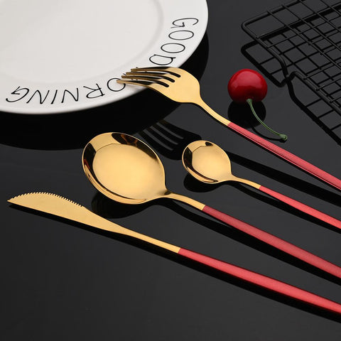 Dinnerware Set Knife Fruit Fork Spoon-HA01307-Veeddydropshipping