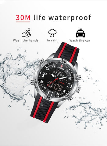 Sport Mens Watches Luxury Dual Display Quartz Watch -JW00780-Veeddydropshipping