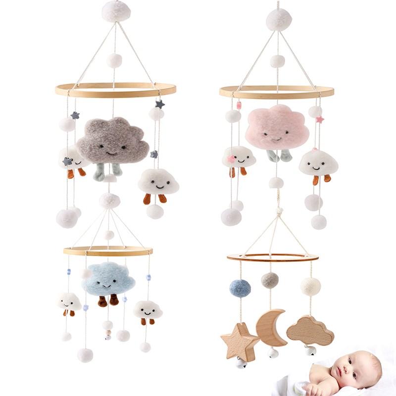 Mini Bed Bell Baby Rattles Crib Mobiles Wooden Pendant Toy for Baby Newborn-TB00511-Veeddydropshipping