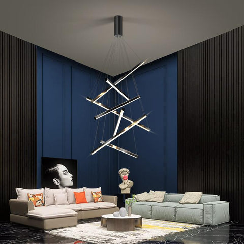 Minimalist Line Iron Chandelier Light-TI00325-Veeddydropshipping