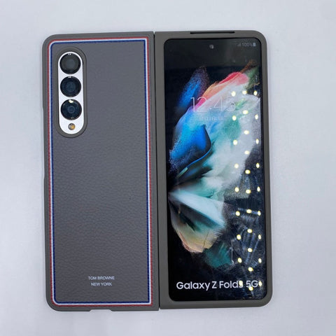 For Samsung Fold4 Mobile Case Folding Screen New Leather Protective Case-PA00218-Veeddydropshipping