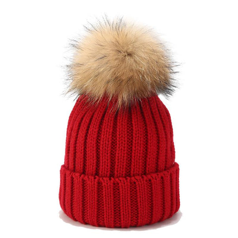 Women Winter PomPom Beanie Hat With Name-MF00983-Veeddydropshipping