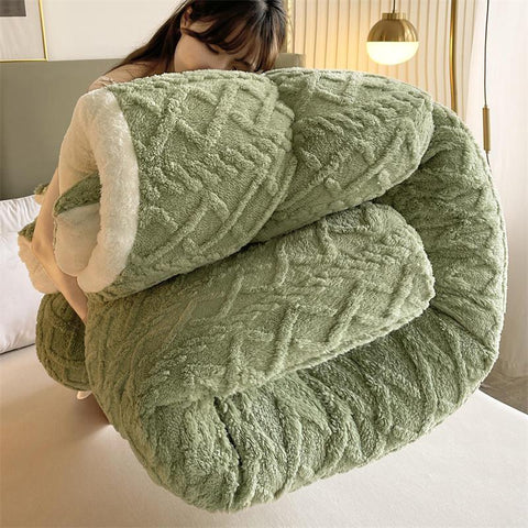 Thick Warm Blanket for Bed Artificial Lamb Cashmere-HA00437-Veeddydropshipping