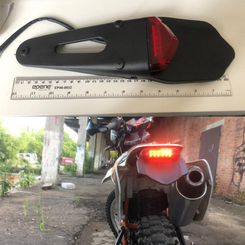 Plate Bracket Holder with 12V LED Taillight Brake Lamp-AM01039-Veeddydropshipping