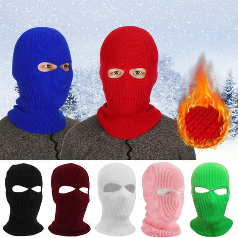 New Full Face Cover Mask Two 2 Hole Balaclava Knit Hat Army Tactical CS Winter -OS01166-Veeddydropshipping