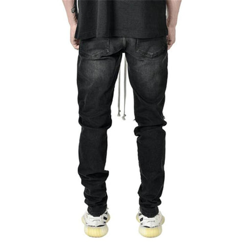 Jeans Fashion Grid Beggar Patches Slim Fit Stretch-MF00631-Veeddydropshipping