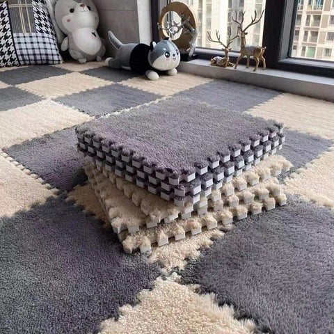 Thickened DIY Floor Mat Splicing Plush Carpet-HA00486-Veeddydropshipping