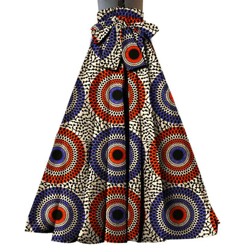 African High Waist Clothing Ankara Long Skirt-WF01661-Veeddydropshipping
