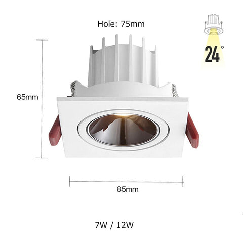 Angle Adjustable Recessed  LED Down light-TI00378-Veeddydropshipping