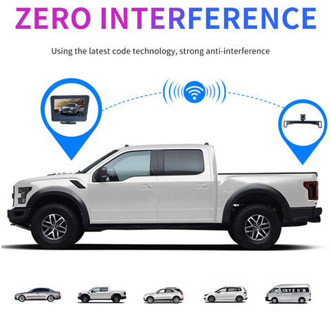 Wireless Car Monitor Screen 4.3inches 2.4G Rear View Reverse Camera LCD-AM00673-Veeddydropshipping