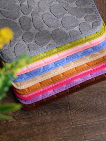 Cobblestone Embossed Bathroom Bath Mat-HA00522-Veeddydropshipping