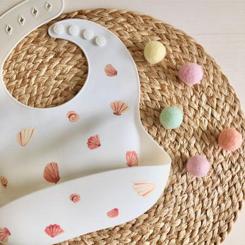 Ins Style Print Baby Bibs Waterproof Soft Silicone Baby Feeding Stuff Cute-TB00466-Veeddydropshipping