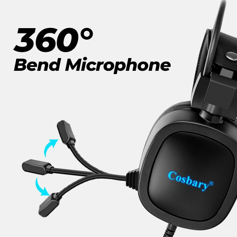 Gaming Headphones Wired Earphones RGB Light Noise Cancelling-Veeddydropshipping