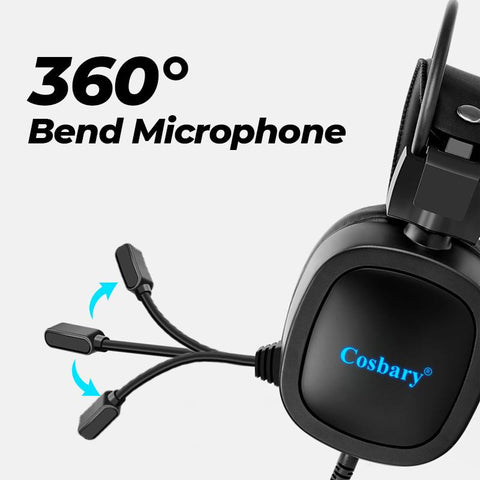 Gaming Headphones Wired Earphones RGB Light Noise Cancelling-Veeddydropshipping