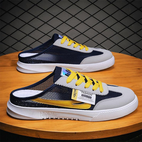 Men Half Shoes Slippers Breathable Flying Weaving-BS01579-Veeddydropshipping
