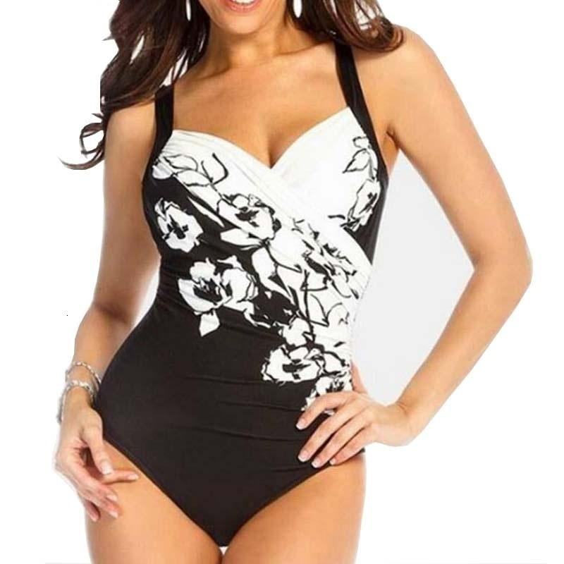 Sexy One-piece Large Size Swimwear With Push Up Women Plus Size Swimsuit -OS00310-Veeddydropshipping
