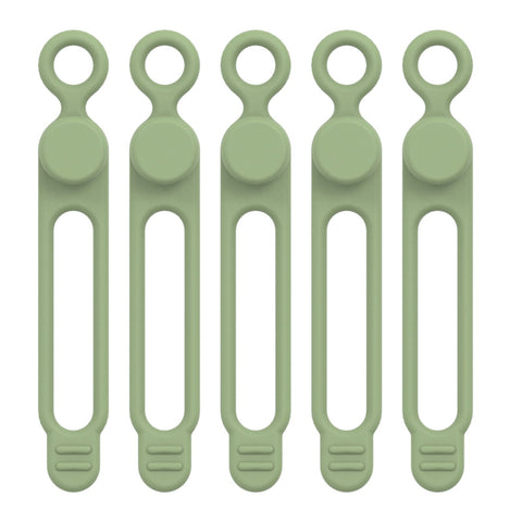 5 Pieces Cord Ties Silicone Cable Wire Ties Buckle Design Reusable Soft Cord Wraps For Kitchen-PA00899-Veeddydropshipping