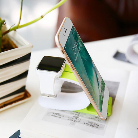 2021 Phone Charging Stand 2 in 1 Stable Silicone Portable Smart Watch-PA00545-Veeddydropshipping