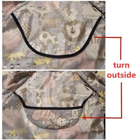 Christmas Baby Kids Toddler Long Sleeve Scarf Waterproof Art Smock Feeding-TB00344-Veeddydropshipping