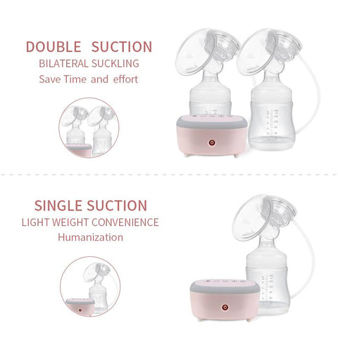 Double Electric Breast Milk Extractor Usb Recharge Breastfeeding Baby Bottle-TB00676-Veeddydropshipping