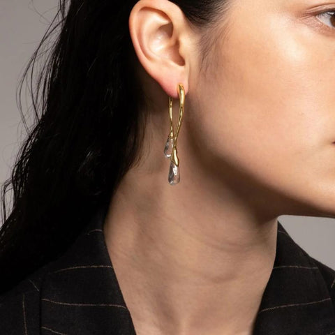 Jewelry 925 Silver Needle Resin Teardrop Earrings For Women Gift-JW01421-Veeddydropshipping