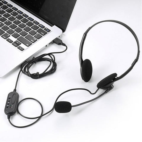 3.5mm Noise Cancelling Wired Headphones With Microphone Universal USB -CE01271-Veeddydropshipping