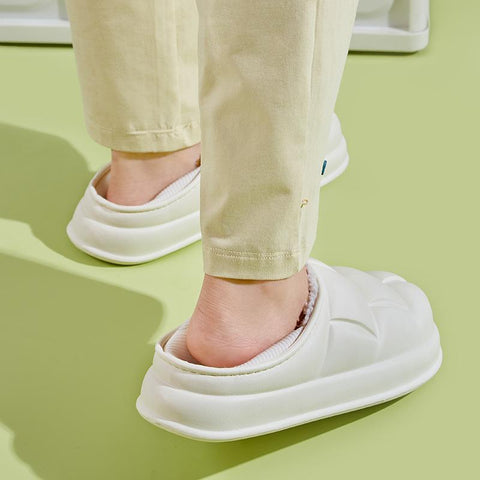 Non-Slip Plush Cotton Slides Indoor Outdoor Thick Platform-BS01193-Veeddydropshipping