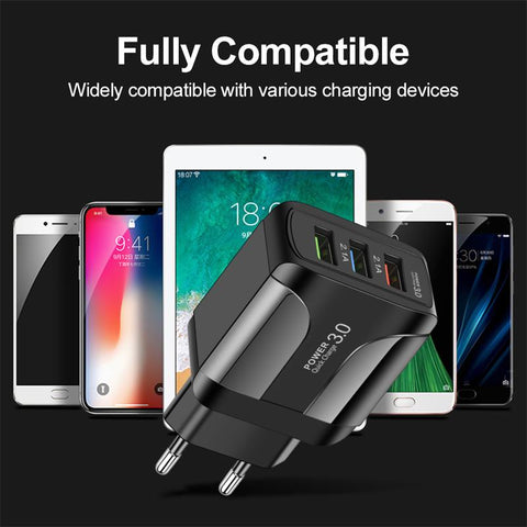 Quick Charge 3.0 For iPhone 14 Pro Max Charger 3 USB Charger Fast Charging-PA00052-Veeddydropshipping