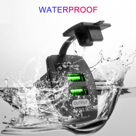 Car Charger USB 5V 3.1A Universal Waterproof Dual USB-PA01171-Veeddydropshipping