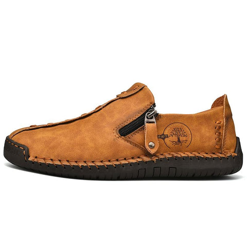 Slip On Loafers Breathable Leather Shoes Men-BS01372-Veeddydropshipping