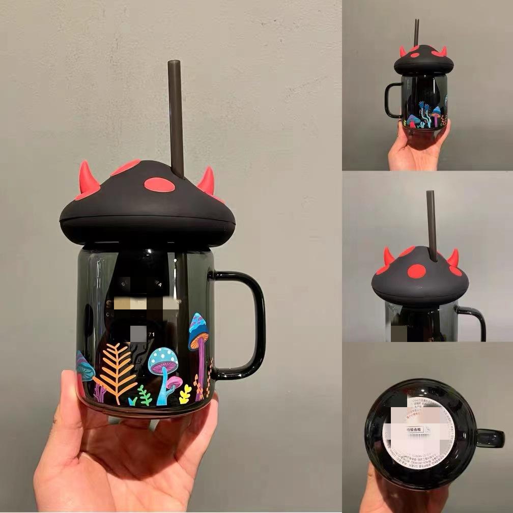 Mushroom Cup Small Devil Black Cat Mug-HA01299-Veeddydropshipping