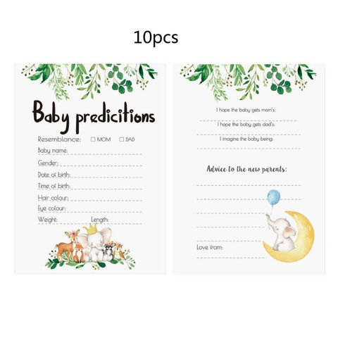 10 Pack Advice and Prediction Cards for Baby Shower Game Parent Message-TB00799-Veeddydropshipping