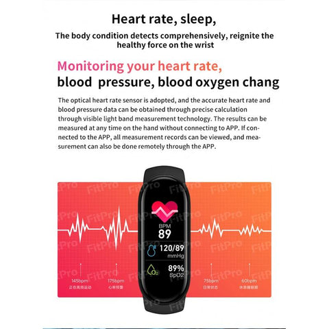 Smartband Heart Rate Fitness Pressure Sport Smart Bracelet -JW01135-Veeddydropshipping