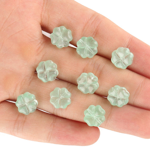 Lampwork Crystal Flower Spacer Beads  Flat Round Loose Beads-JW01481-Veeddydropshipping