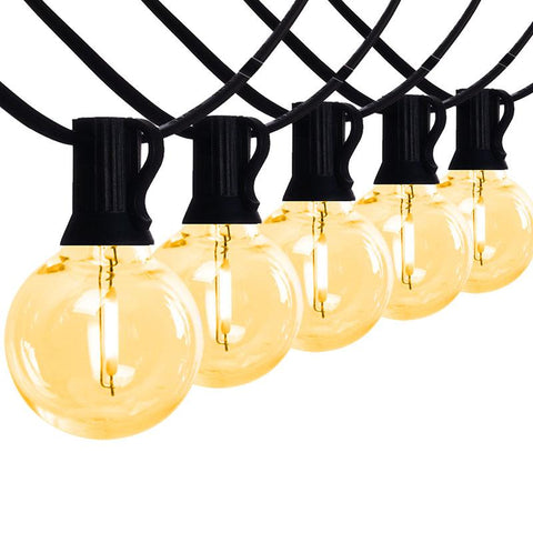 G40 Globe Outdoor LED String Lights Plastic Shatterproof Bulbs Waterproof for Patio-TI00907-Veeddydropshipping