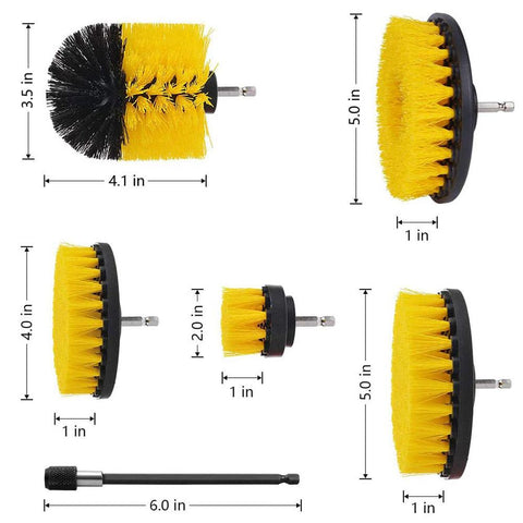 Drill Brush Attachment Set Power Scrubber Wash Cleaning Brushes-AM00327-Veeddydropshipping