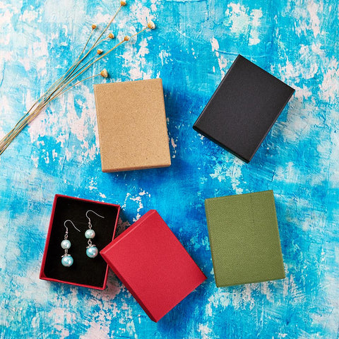 Cardboard Jewelry Gift Box  Packaging With Sponge Inside Rectangle-JW01705-Veeddydropshipping