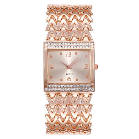 Square Wrist Watches  Stainless Steel Gold Female Watch-JW00891-Veeddydropshipping